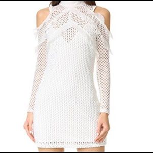 Self-Portrait Purl Knit Combi Dress White Size 0
